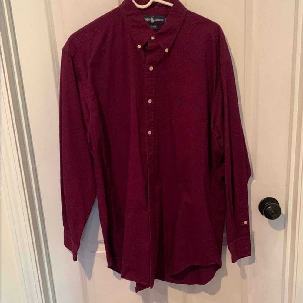 Ralph Lauren Men's Burgundy Shirt